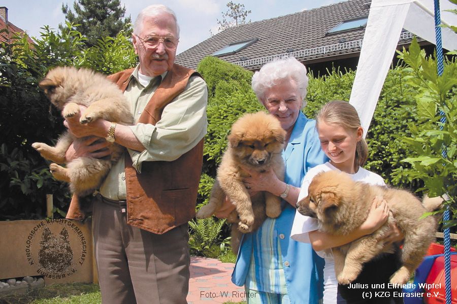 Julius Wipfel Elfriede Wipfel mit Eurasiern